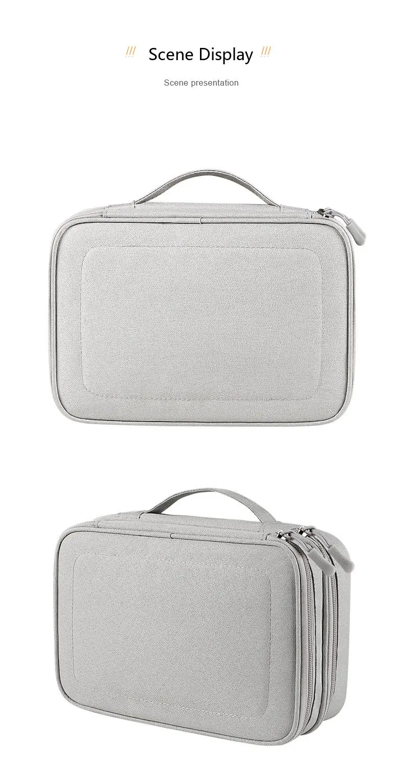Aufbewahrungstasche für digitales Zubehör, große Kapazität, wasserdichte Organizer-Tasche für Kabel und Kopfhörer – Detail 19
