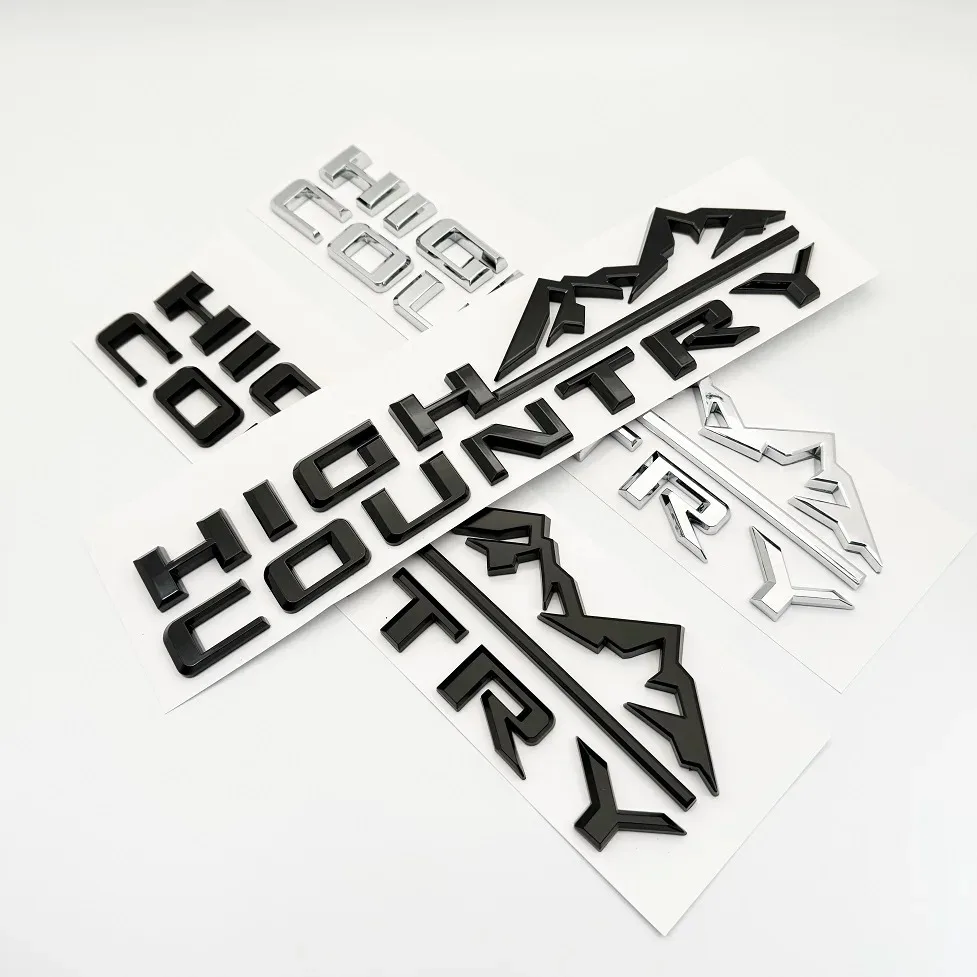 

3D ABS Styling Badge for HIGH COUNTRY Rear Bumper Trunk Tail Letters Car Sticker Emblem Decals Accessories