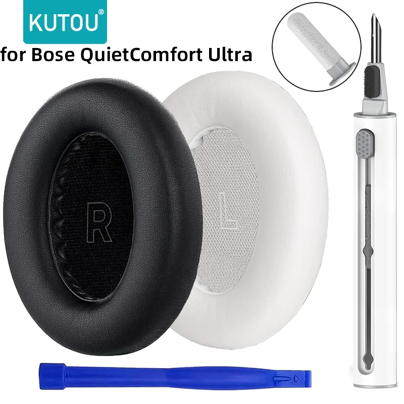 KUTOU Ear Pads Cushion for Bose QuietComfort Ultra QC Ultra Headphone Replacement Earpads Leather Soft Foam Cover Earmuffs