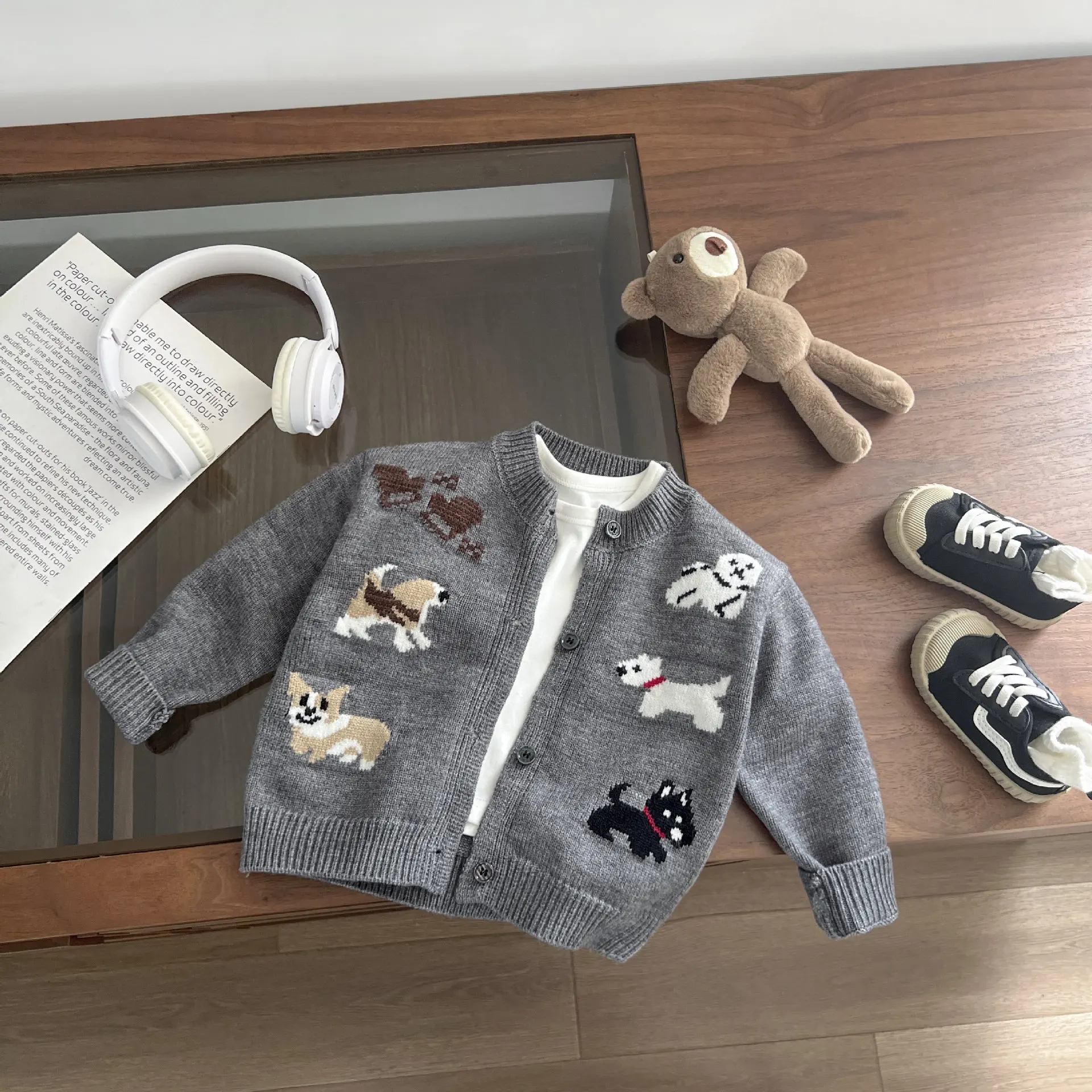 2023 herbst Neue Baby Mädchen Niedlichen Cartoon Strickjacke Infant Jungen Langarm Pullover Mantel Kleinkind Casual Jacke Baumwolle Kleidung