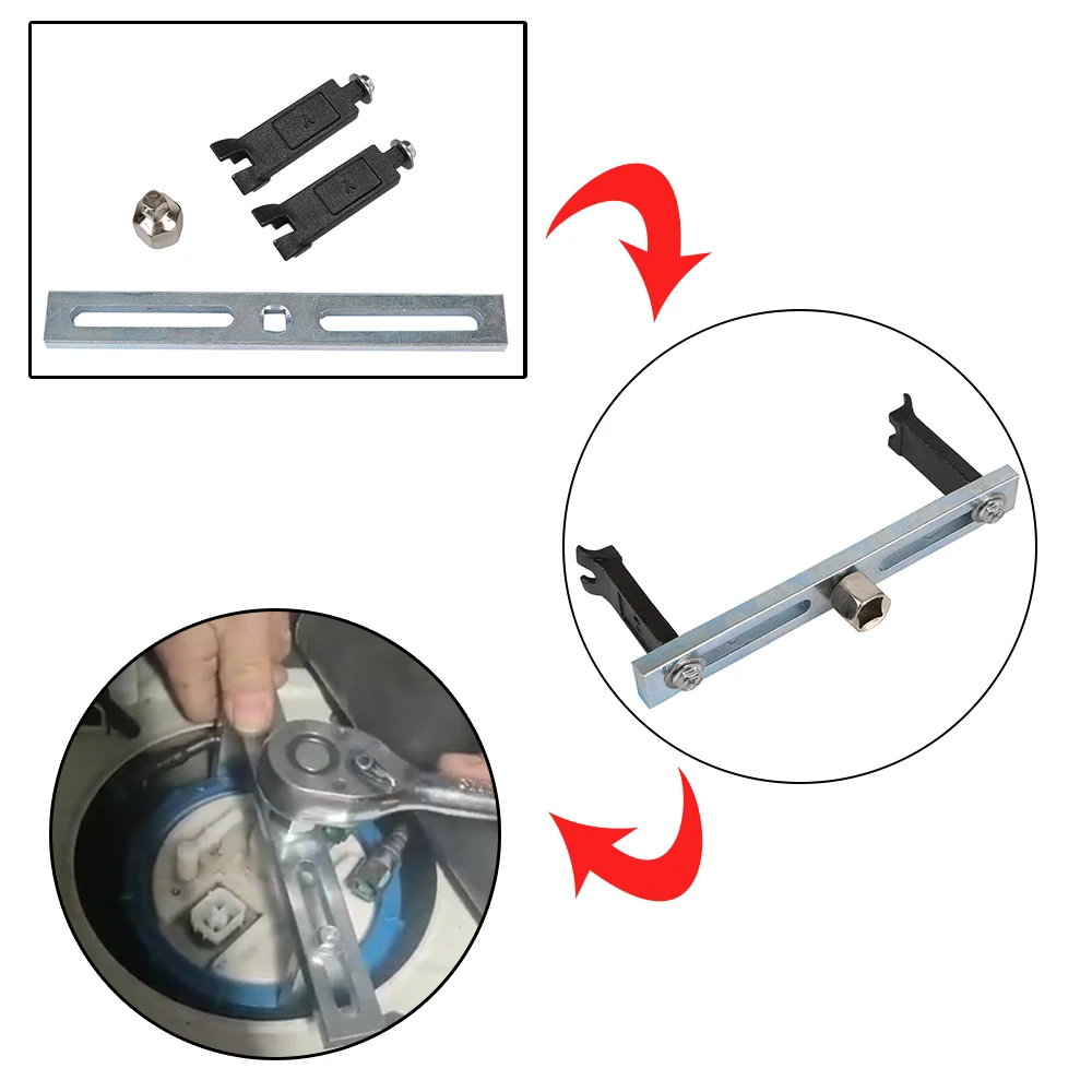 Car Repair Tools Fuel Pump Lid Car Accessories Tank Cover Remover 2 Jaw Wrench Tool Adjustable