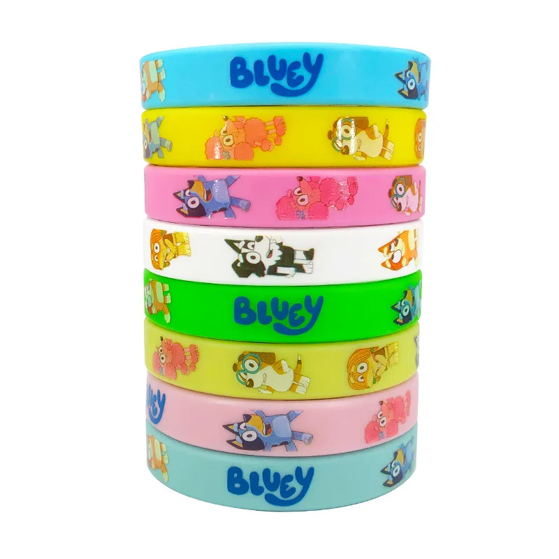 Bluey Bingo Anime Peripheral Accessories Cartoon Pattern Sports Bracelet Silicone Bracelet Wrist Strap Children Toys Gift