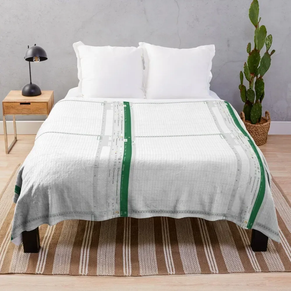 

Excel spreadsheet Throw Blanket Flannel decorative For Decorative Sofa Tourist Blankets
