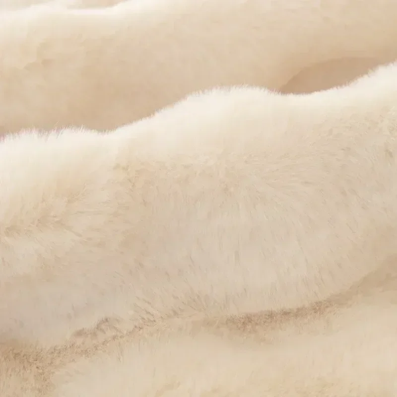 Luxury  Imitation Rabbit Plush Sofa Towel Winter Warm Fluffy Throw Blanket Super Soft Smooth Thicken Velvet Sofa Cover