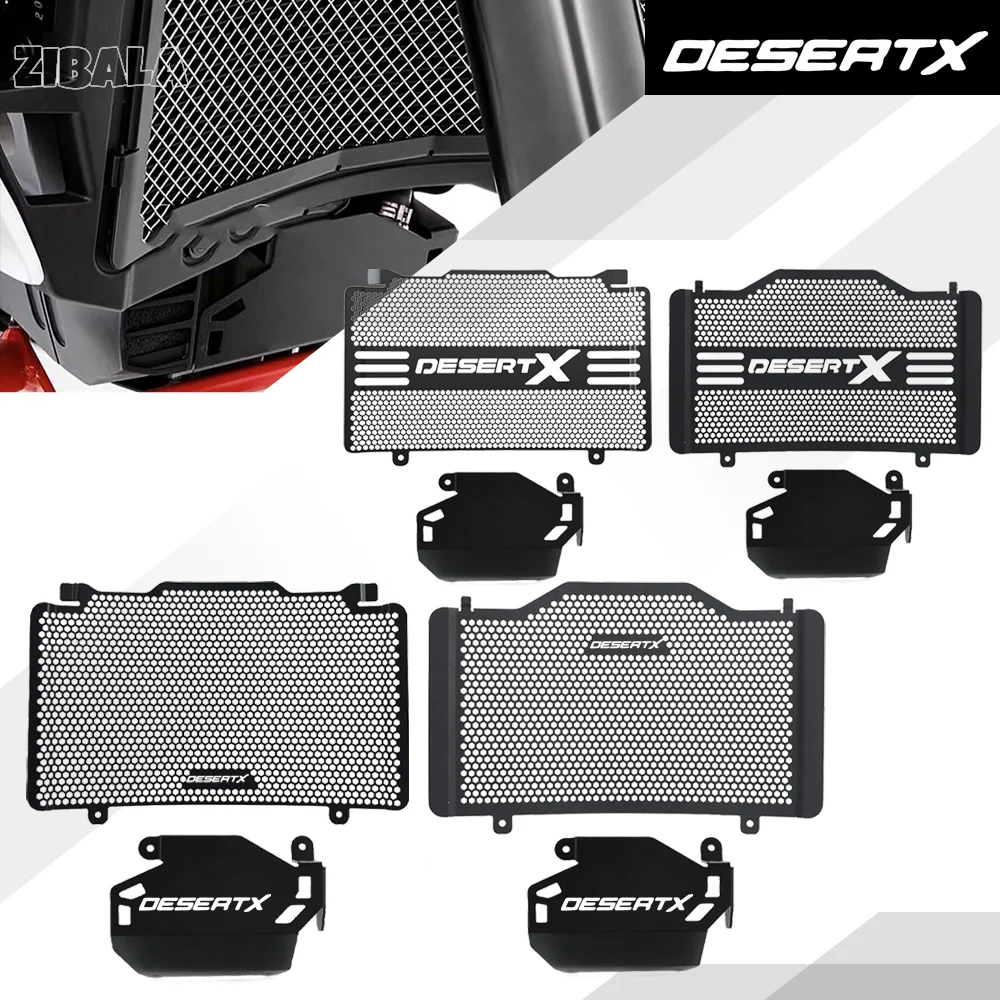 

CNC Aluminum For Ducati DesertX Rally DesertX Desert X 2024-2025 Radiator Guard and Cylinder Head Guard Complete Set Motorcycle