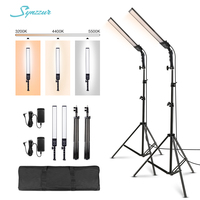 Synzzur 2PCS Photography Lighting Kit Dimmable Photo Camera LED Video Fill Light Makeup Studio Lamp For Youtube Photo Lighting