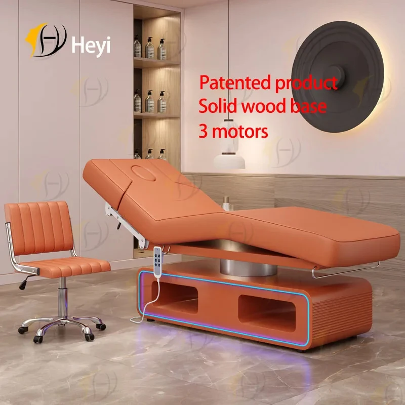 Luxury Cheap Medical Beauty Lash Saloon Beds White Pvc Wood Massage Table Bed