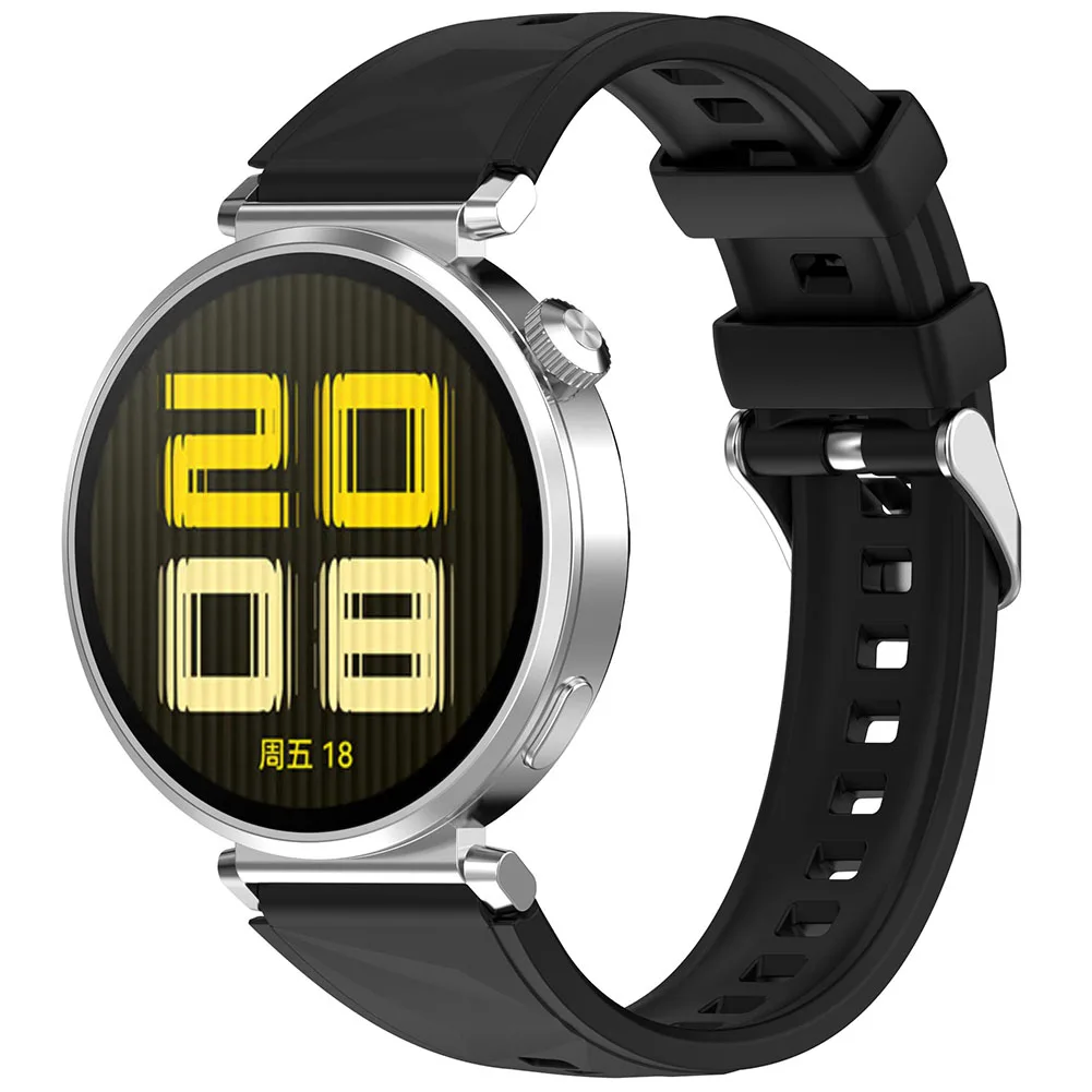 Pulseira de relógio de silicone ajustável macio silicone esporte pulseiras à prova de suor para huawei relógio gt5 41mm/gt5 pro 42mm