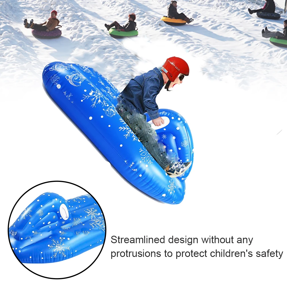 

Environmental Friendly PVC Inflatable Snow Tube Kids Snow Sled Heavy Duty Leakproof Snowboard for Winter Outdoor Skiing Play