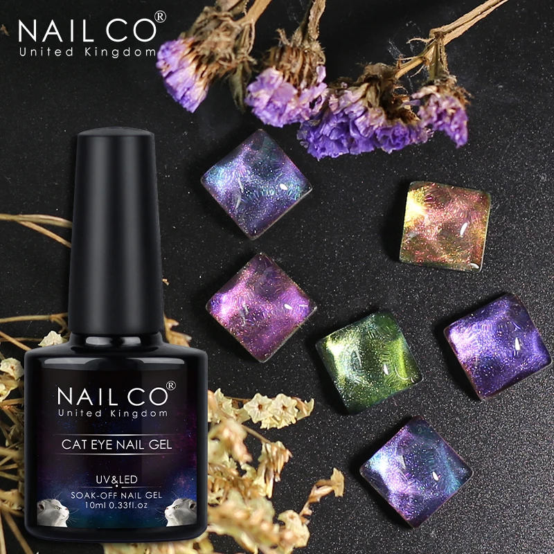 NAILCO القط العين هلام طلاء الأظافر 10 مللي قوس قزح اللون UV LED مسمار الفن هلام الورنيش البولندية نقع قبالة ورنيش مسمار معطف فوقي هلام البولندية