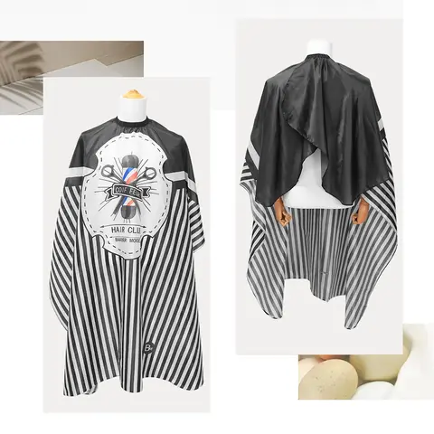 Barbertop Haircut Cloth Salon Waterproof Barber White Cape Hairdresser Apron Hair Cut Hairdress Gown Hairdressing Coat