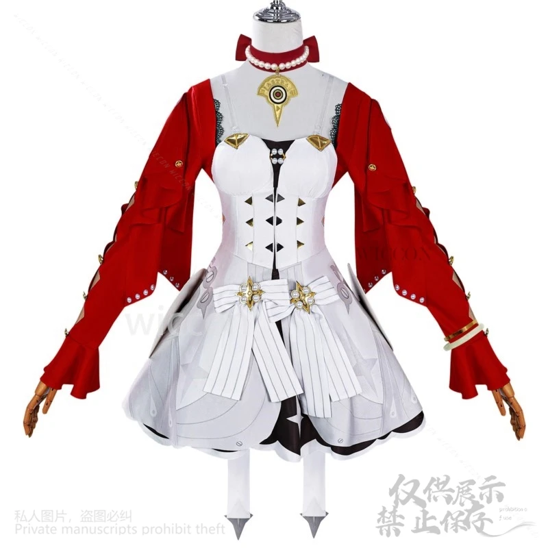 Astra Yao อะนิเมะเกม Zenless Zone Zero ZZ Idol เครื่องแต่งกายเสื้อแดงชุด Lolita วิกผมสําหรับหญิงหญิงฮาโลวีนที่กําหนดเอง