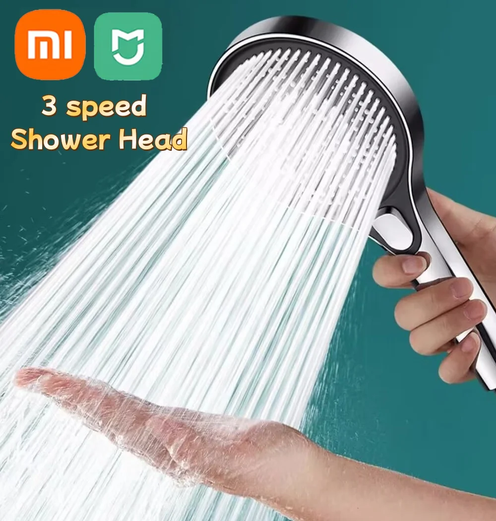 Xiaomi MIJIA High Pressure Shower Head 13cm Panel 3 Modes Water Saving Spray Nozzle Massage Rainfall Shower Bathroom Accessories