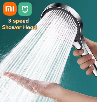 Xiaomi MIJIA High Pressure Shower Head 13cm Panel 3 Modes Water Saving Spray Nozzle Massage Rainfall Shower Bathroom Accessories