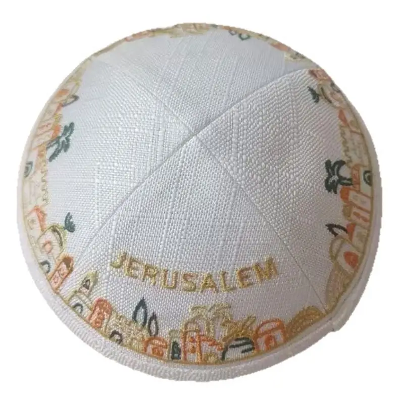 P9FE Faltbare ethnische runde Hut-Kippa-Kappe für Männer, Freizeit- und Outdoor-Kulturveranstaltung – Detail 2