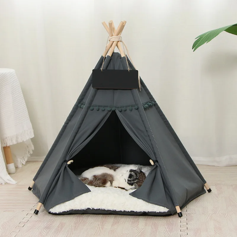 

Four Seasons General Pet Cat And Dog Tent House Washable Winter Tent Puppy Bed Cat Kennel Portable Cushions Mat