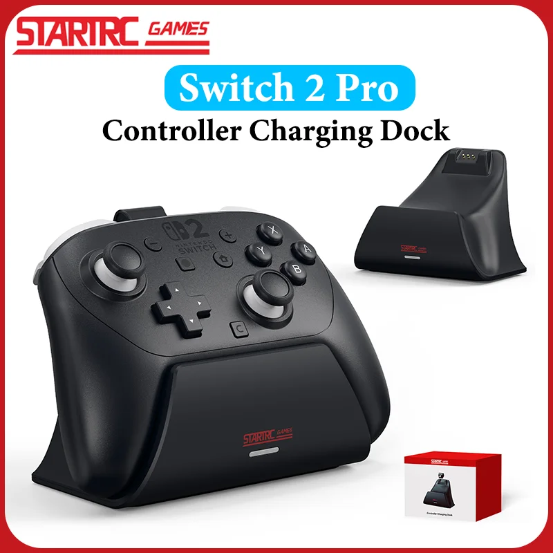 Controller Charging Dock for Nintendo Switch 2 Pro,2-in-1 Charging Dock & Display Stand,Smart Charging Protection LED Indicator