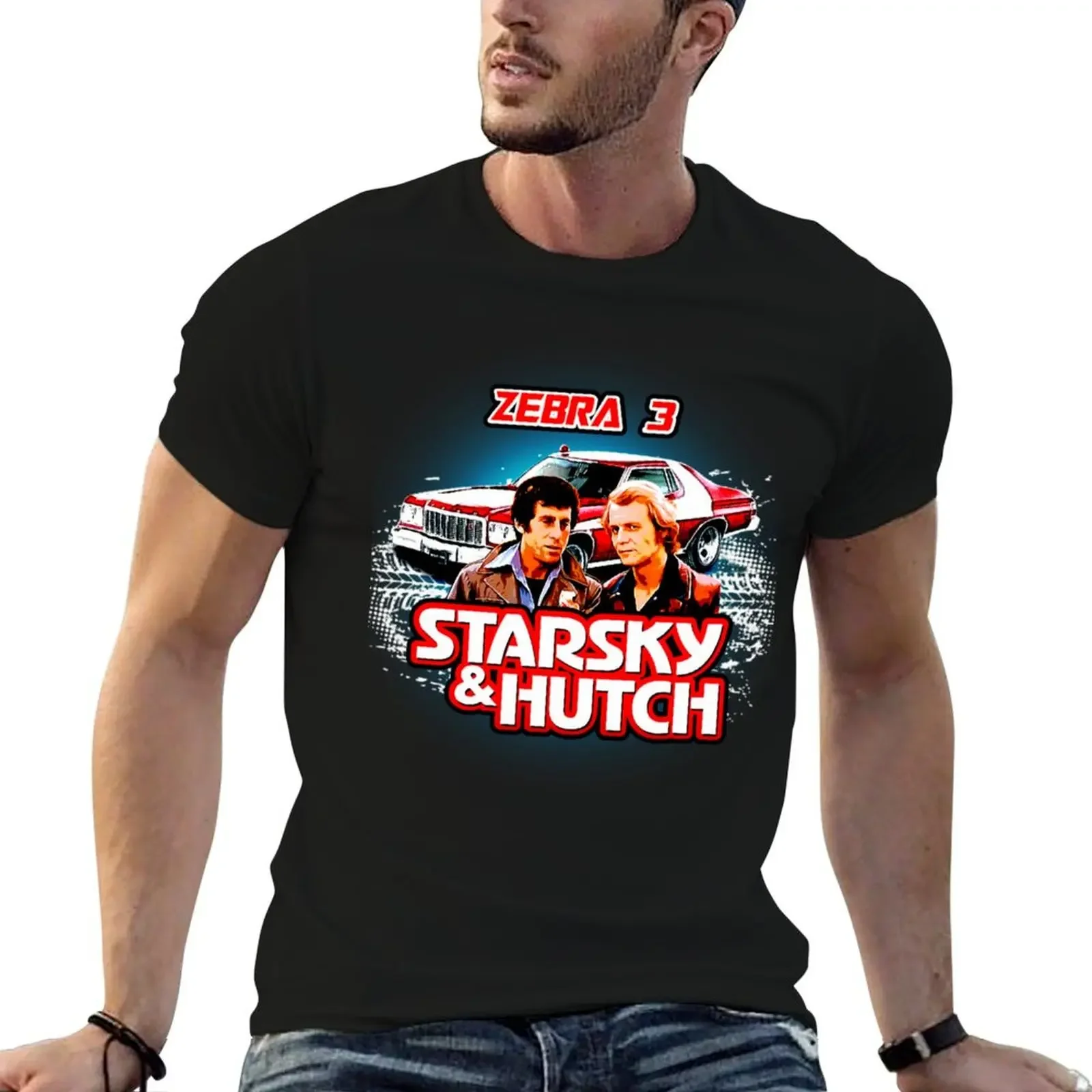 Starsky and Hutch TV series T-Shirt custom shirt tops fitted t shirts for men