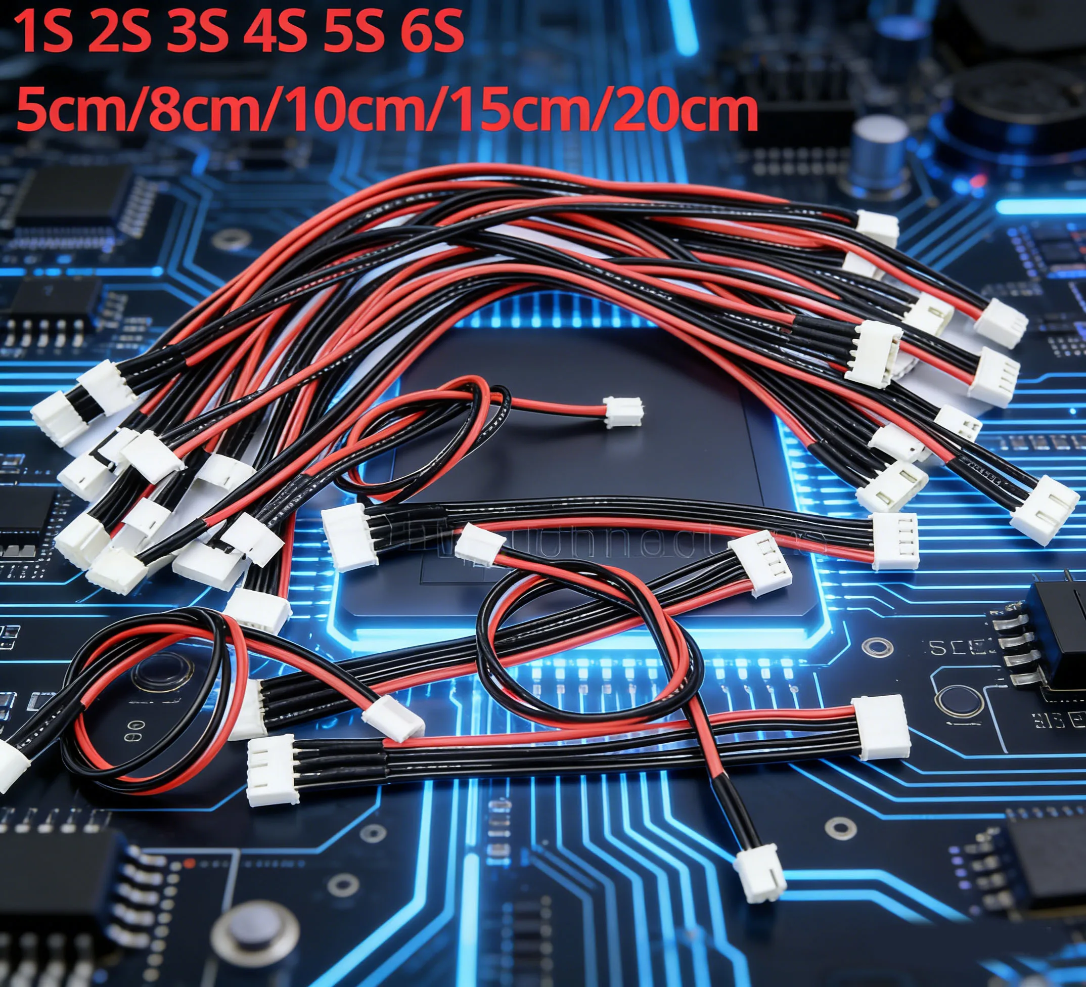 5pcs Jst-xh 1s 2s 3s 4s 5s 6s 10cm 15cm 20cm 3239-22awg Extension Charged Cable Lead Cord For Rc Lipo Battery Charger