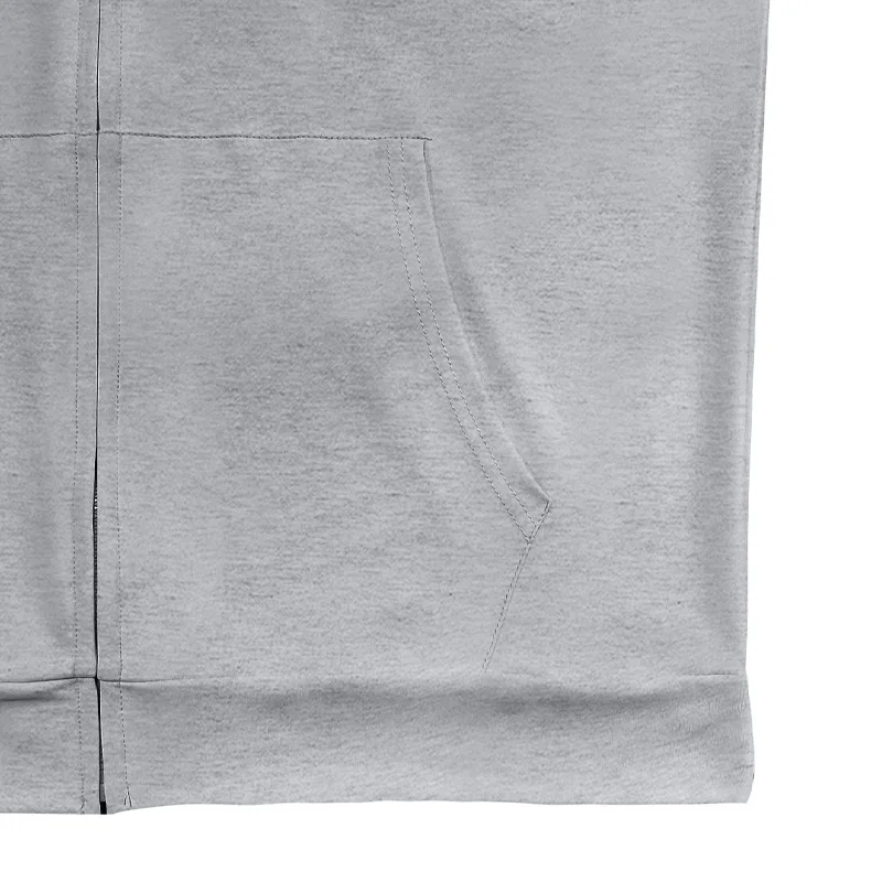 American Summer Neue Kapuzenweste für Herren, Sport, Fitness, Training, Reißverschluss, Strickjacke, ärmellose Weste – Detail 19