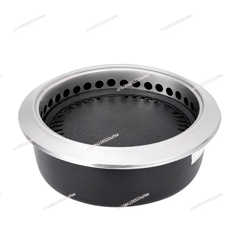 Commercial lower exhaust round Japanese barbecue electric grill embedded electric grill self-service