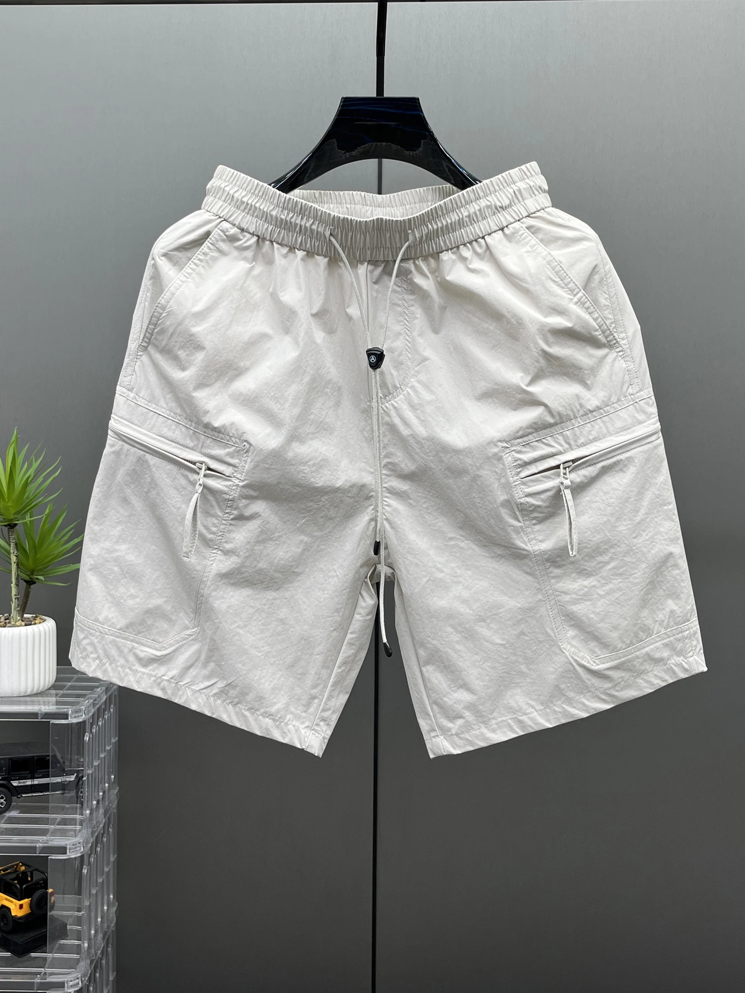 

Мужские летние шорты из ледяного шелка с быстрым высыханием, повседневные, свободного кроя, спортивные, универсальные, длиной до колена, брюки-карго