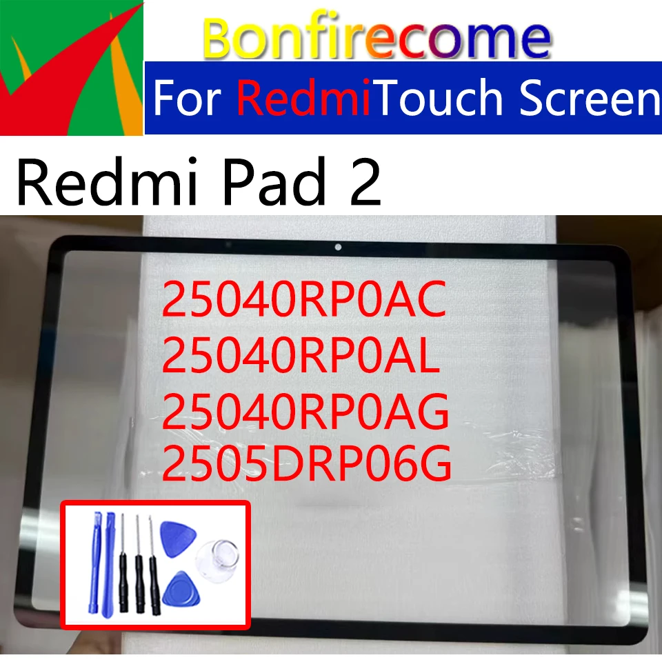 

New For Xiaomi Redmi Pad 2 Touch Screen Glass Panel LCD Front Outer Glass With OCA Glue