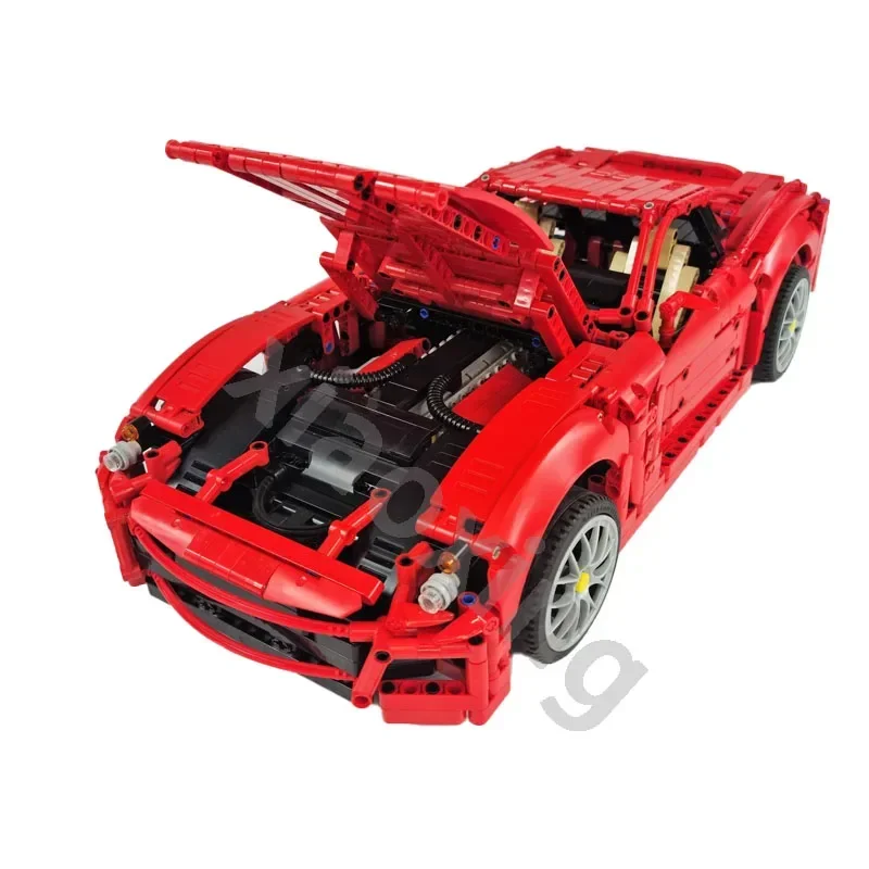 2023 Famous Designer New Custom Red Model MOC-84655 Supercar 1:10 2332 Parts Building Block Model Adult Kids Birthday Toy Gift