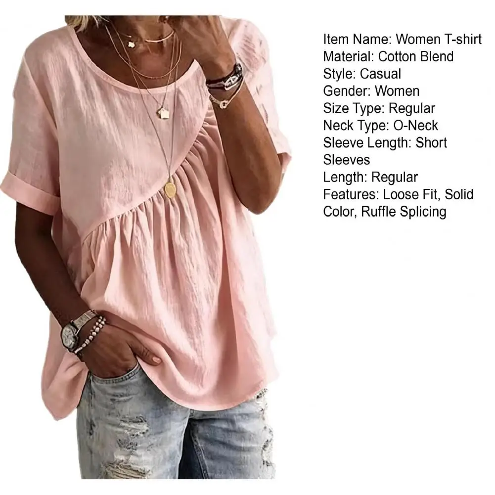 

2026 Autumn 3/4 Sleeve Blouses Women Casual V-Neck Solid Color Hem Long Blouse Loose Everyday Wear S-3XL Casual Tops