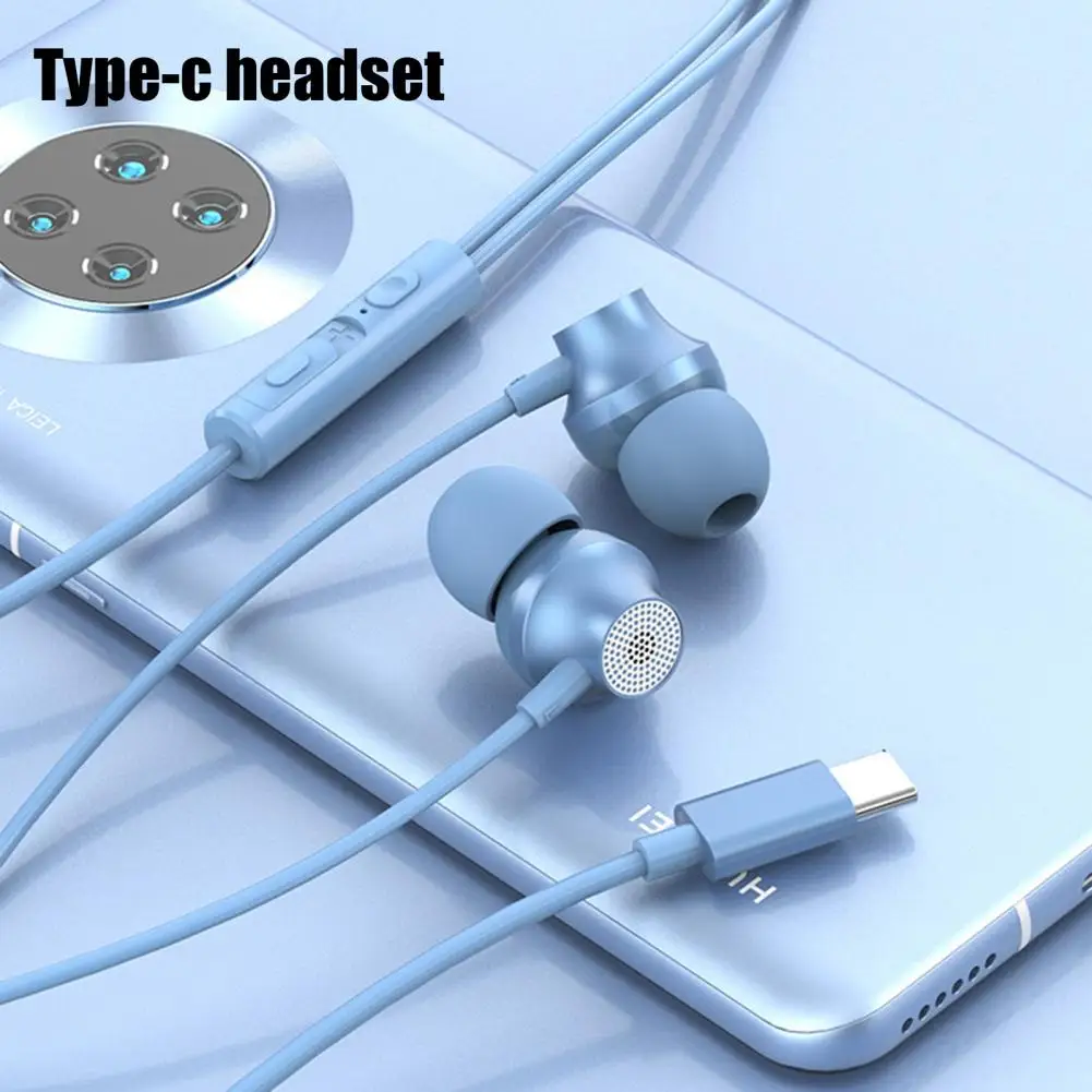 Wired Earphone Type-C Charging HD-calling Stereo Surround Music Listening Intelligent Noise Reduction Wired Headset Audio Access