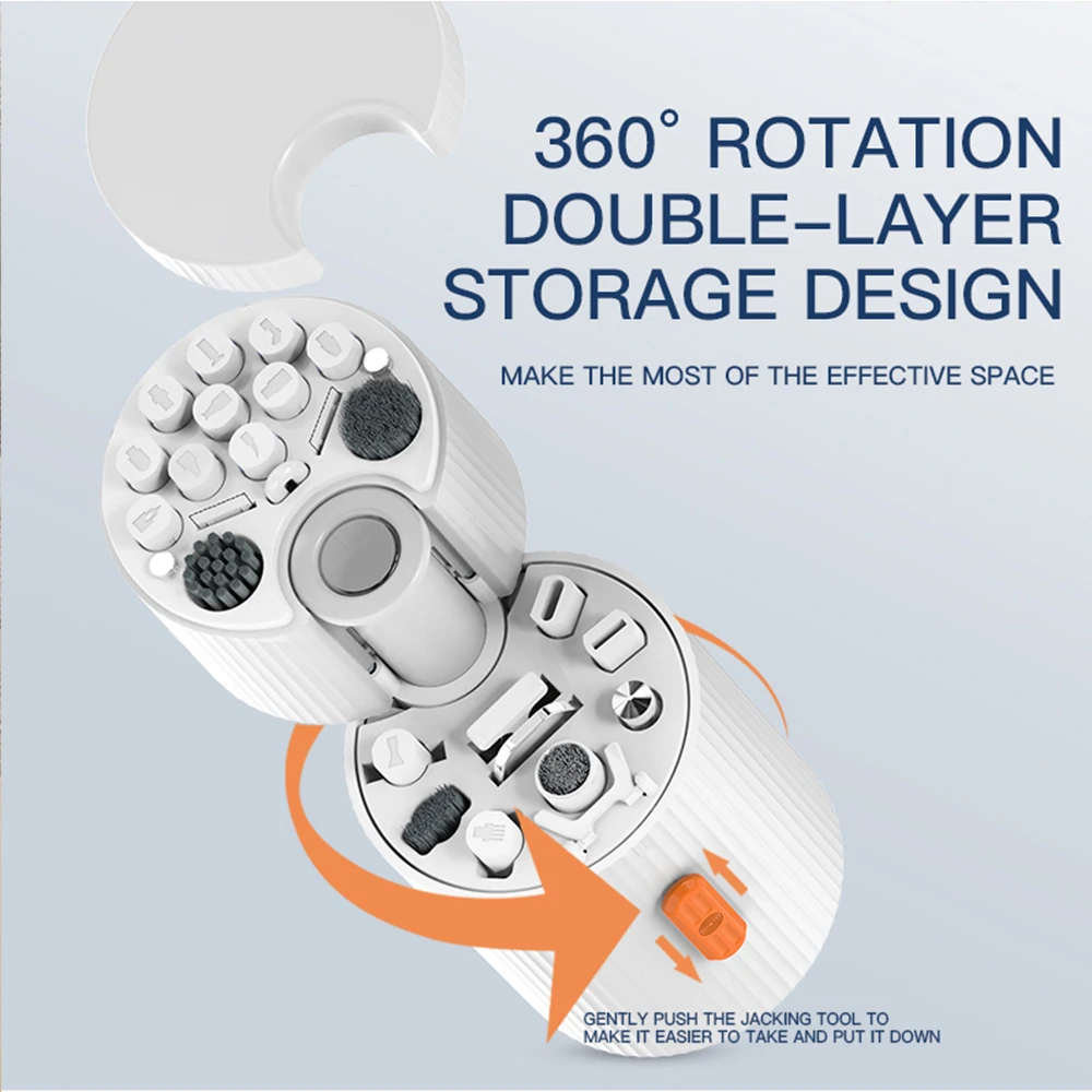 33 in 1 Magnetic Rotating Cleaning Tool For iPhone Laptop Camera Keyboard Keycap Removal Multi-Functional Deep Cleaning Kit Set - view 5
