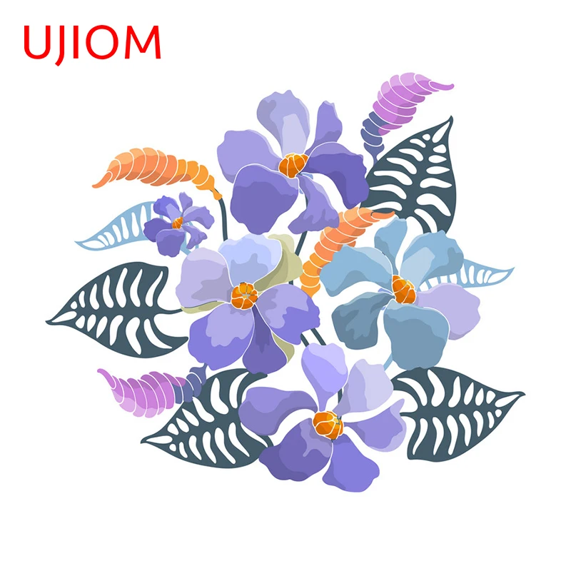 UJIOM мечтательные фиолетовые цветы картина стикер на стену романтический шкаф Vestibule наклейка креативная тема обои украшение