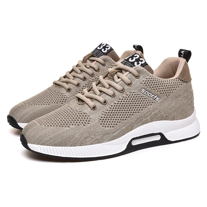

Mens Casual Sports Shoes Wear-resistant Mesh Running Shoes Men Invisible Height Increase 6cm Sneakers Man Shoes Plus Size 37-46