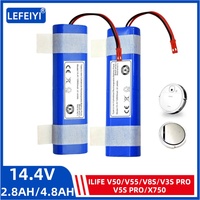 14.4V Robot Vacuum Cleaner Battery iLife V50 V55 V60 Pro V80 V5s V3s V8s X750 /FUN 120 18650B4-4S1P-AGX-2 DEXP LF-200,JOY 95 V40