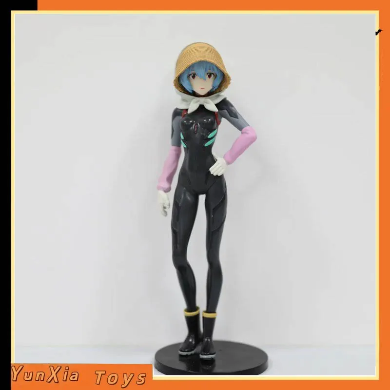 

EVA Rei Ayanami Anime Action Figure Farming Straw Hat Combat Suit Desktop Decorative Collectible Ornament For Anime Enthusiasts