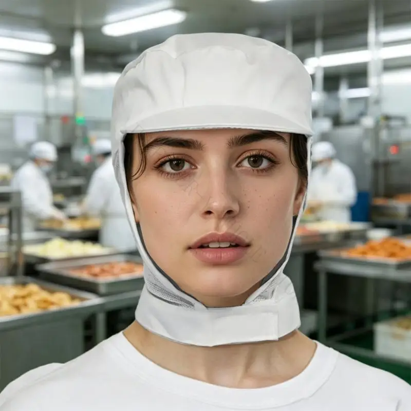 R7UF Industrial Grade Cap with Complete Ear and Neck Guard Comfortable Cotton for Hazard Defense