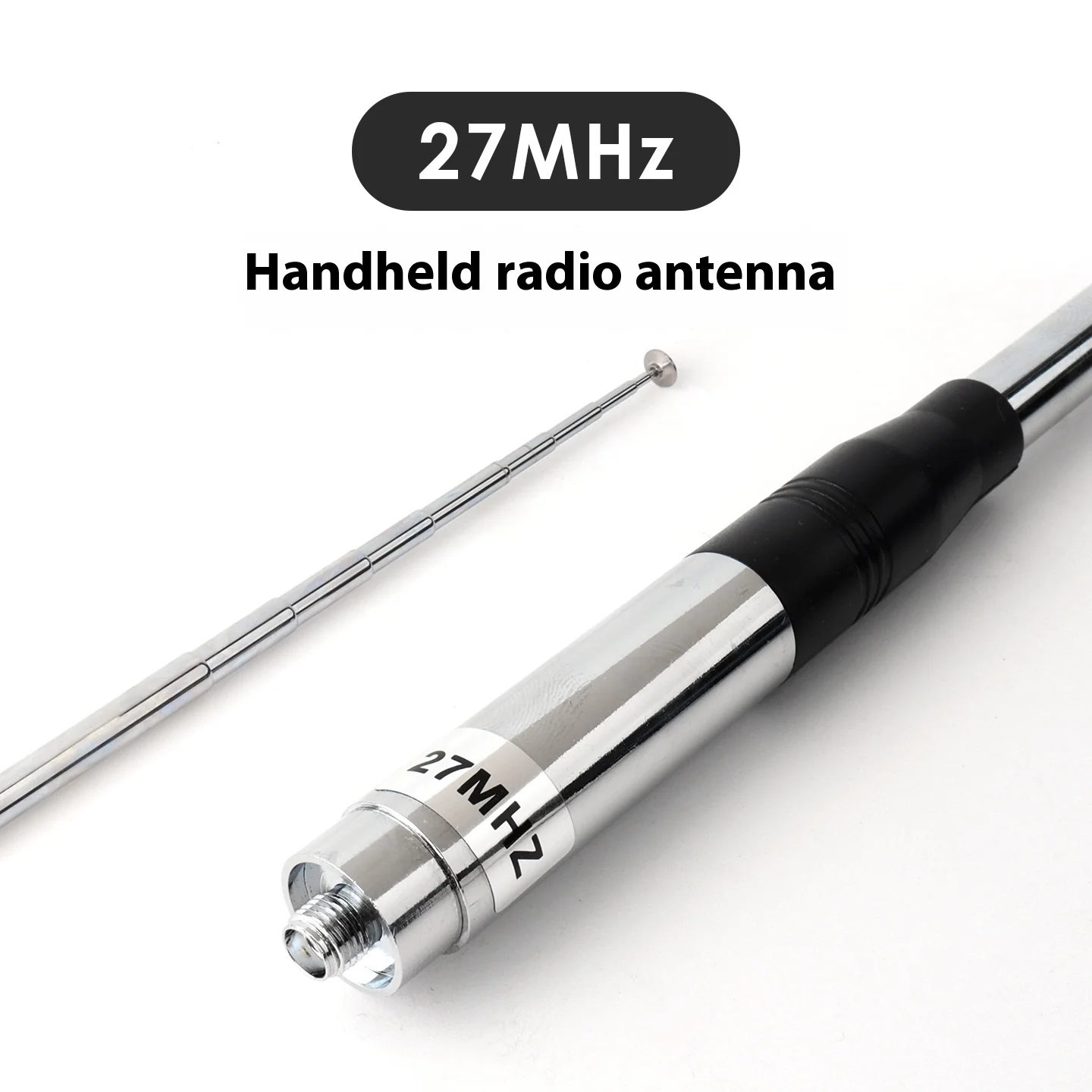 27MHz Handheld Pull Rod Antenna SMA Mother Shortwave Antenna 27-39MHz 1.3m