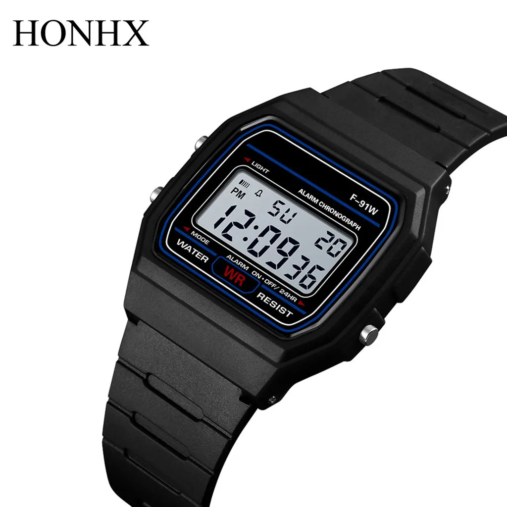 Men\'S Watch Silicone Electronic Watch Couple Watch Digital Multi Functional Sports Watch Led Display Clock Women\'S Watch Men