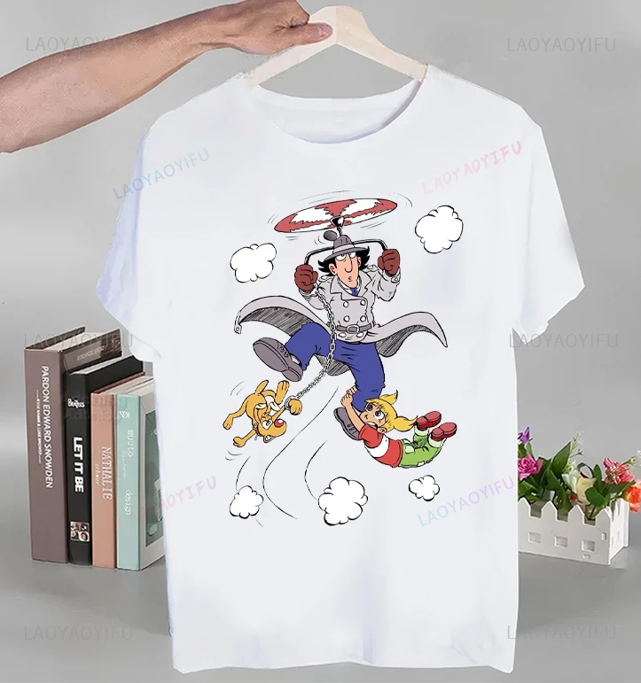 

Animated Detective Inspector Gadget Printed T-shirt Tops Animated Detective Inspector Gadget T Shirt High Quality Cotton
