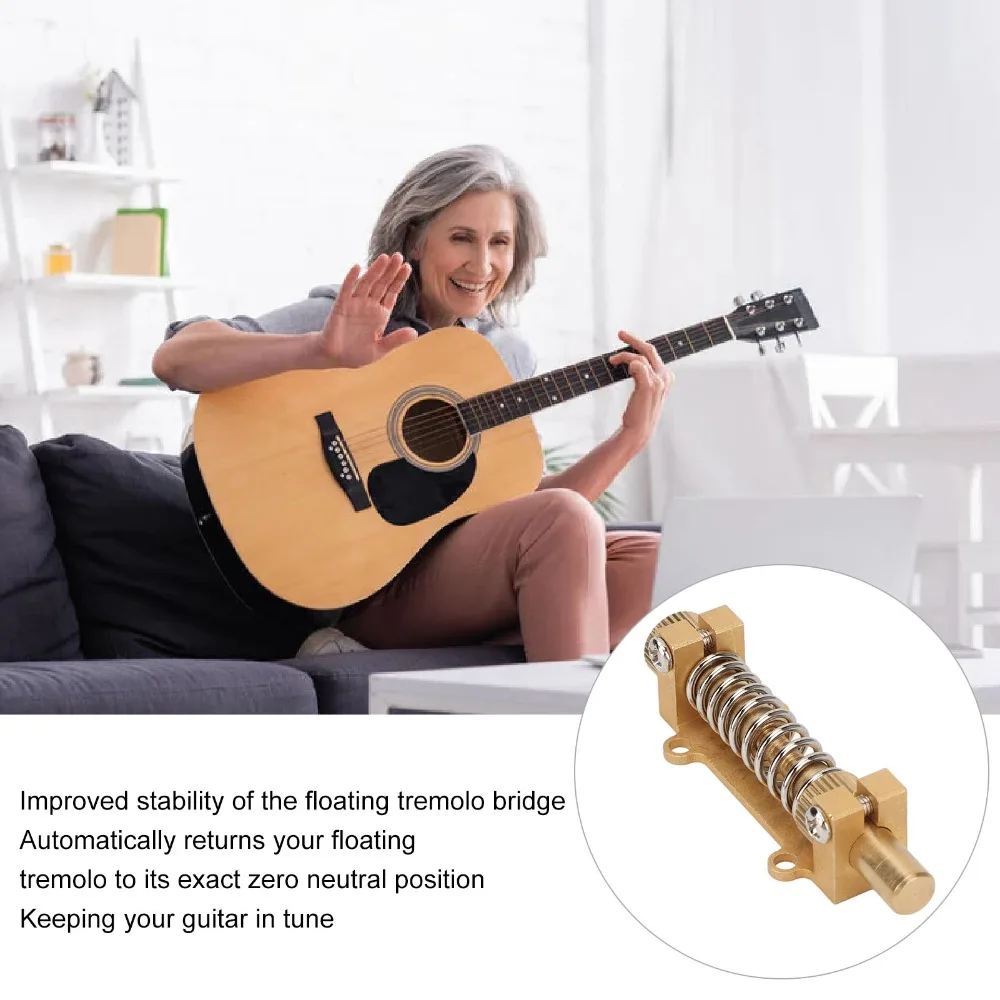 Professional Metal Tremolo Stopper Kit Golden Tremolo Stabilizer Guitar Bridge Stopper For Electric Guitars