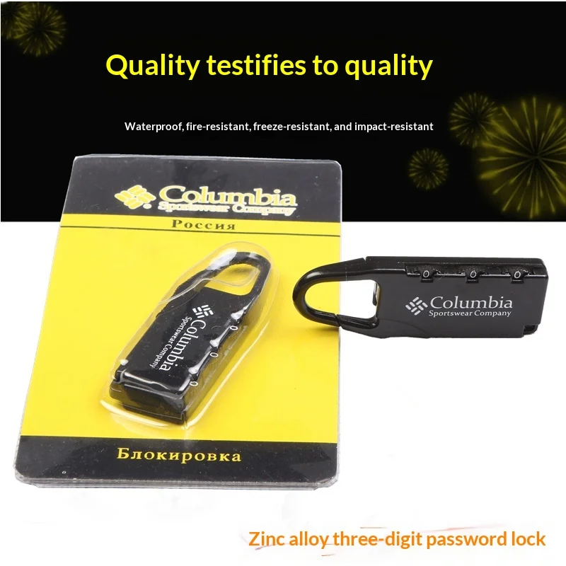 1pcs Zinc Alloy Password Lock Anti-theft Mini Padlock Luggage Bag Photography Bag Small Lock Travel Design Exquisite And Compact