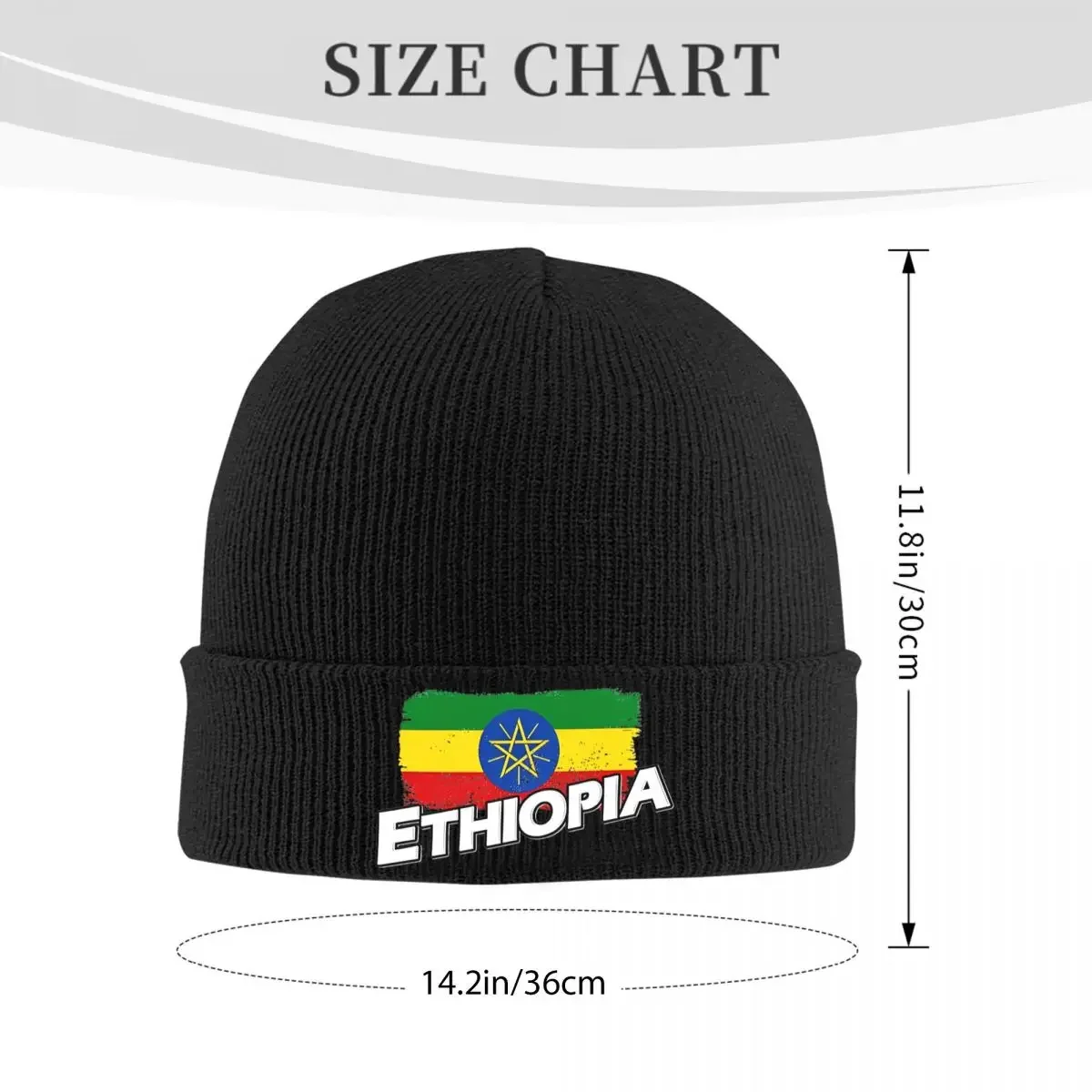 Gorro con bandera de Etiopía para hombre y mujer, gorros elásticos Kpop, gorros estampados de invierno, gorros bonitos, regalo de cumpleaños