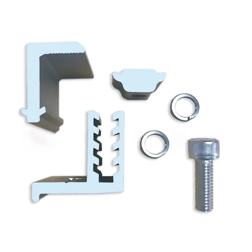 Efficiently Install Your Solar Panels with These Adjustable Aluminum Z Bracket End Clamps Package Contains 6 Units