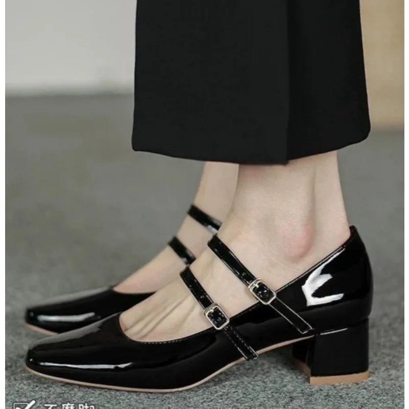 Women Pumps Spring Autumn Fashion Quality Women Shoes Low Heel Square Square Toe Comfortable Sexy Heels Women Zapatos De Mujer