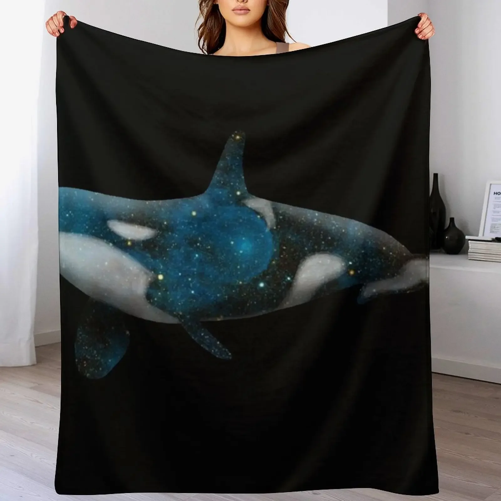 

Galaxy Orca Throw Blanket Decorative Throw Fashion Sofas Comforter Retros Blankets