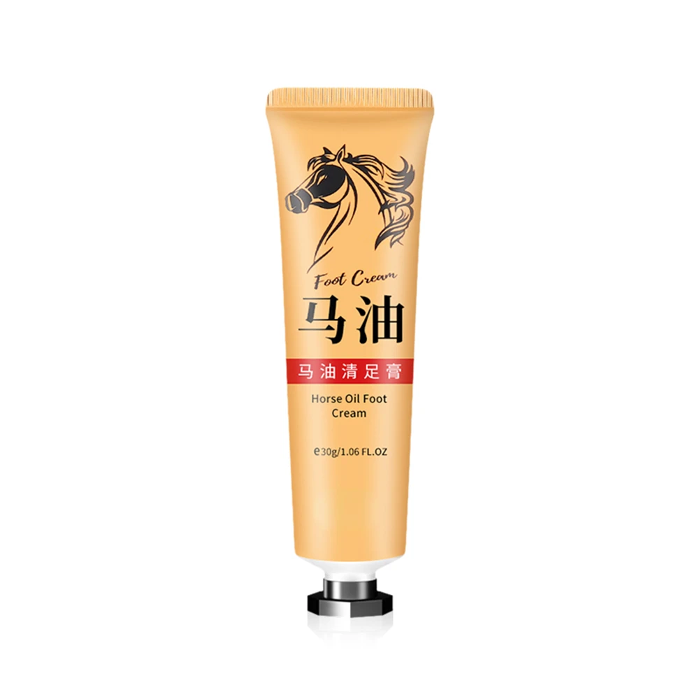 Crema antigrietas para pies, crema de aceite de caballo para reparación de talón agrietado, eliminación suave de callos de piel muerta, cuidado de la piel de los pies de manos antisecado, 30g