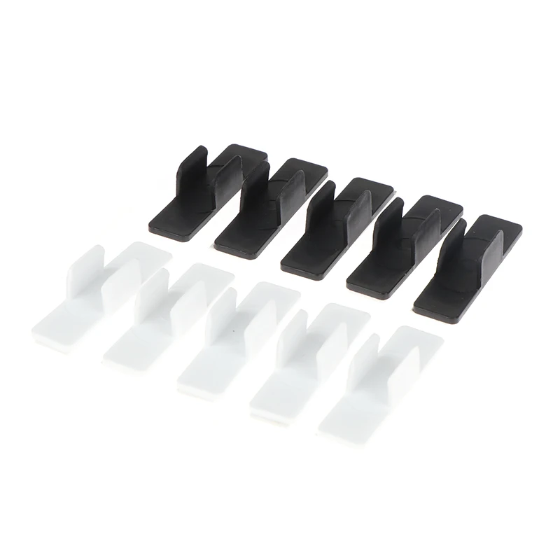 10Pcs Self Adhesive Pen Holder Pencil Plastic Clip Holder Desktop Fixed Pen Case For Notebook Stylus Pencil Clip Holder image 5