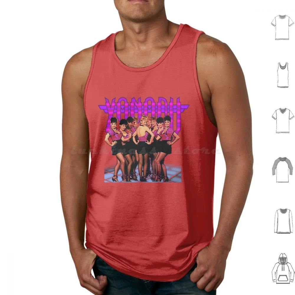 Xanadu-Olivia Newton-John-Designed By Popretrodisco Tank Tops Print Cotton Olivia Newton John Christmas
