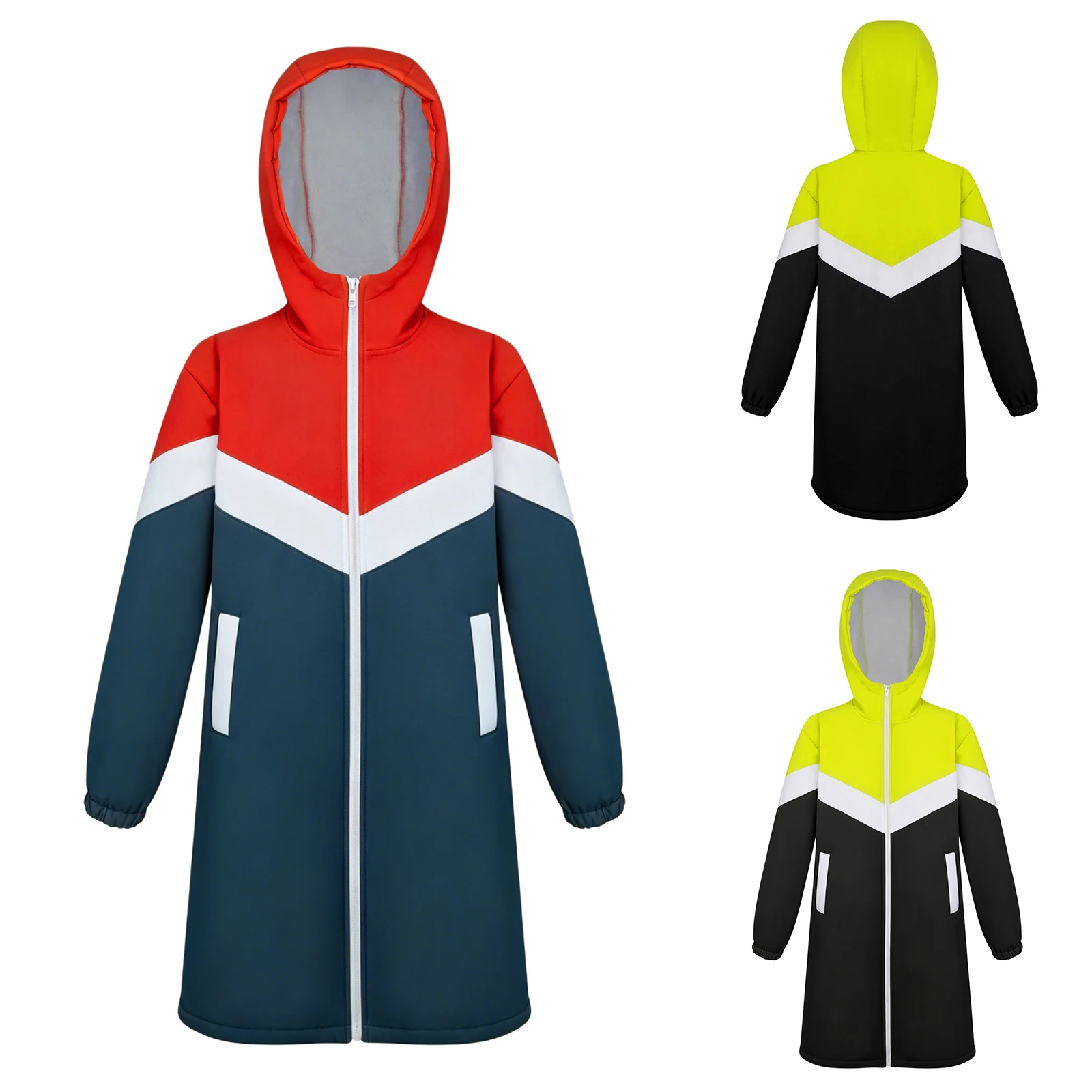 Giacca con cappuccio e zip per bambini unisex, resistente all'acqua, con tasche, ad asciugatura rapida, traspirante, leggera, per nuoto, spiaggia, surf, attività all'aperto