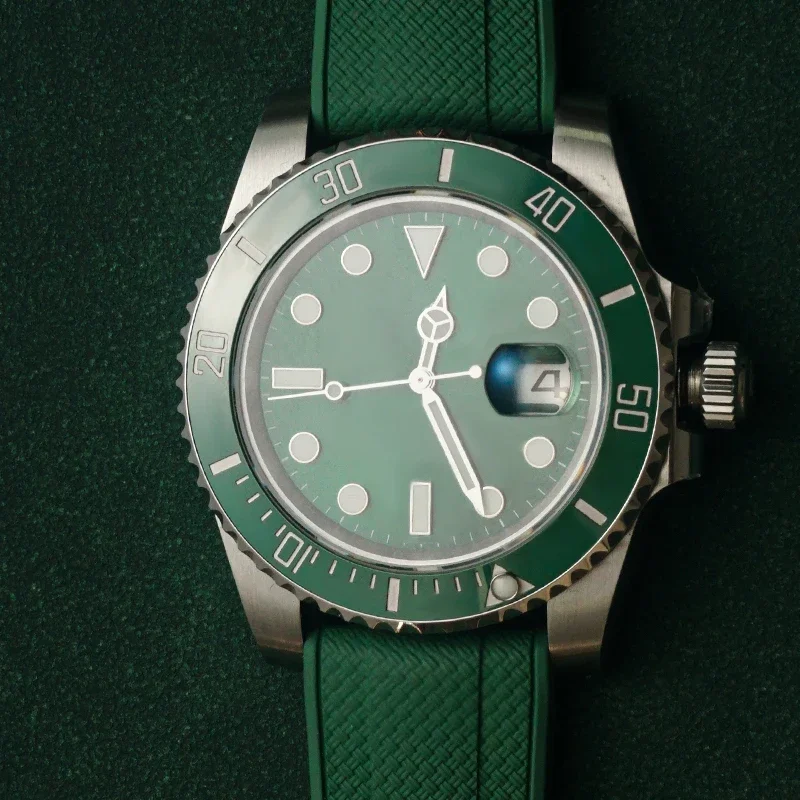Nueva correa de reloj de goma fluorada para Seriko Blancpain Tudor 20mm 22mm con estampado de tela vela FKM correas de reloj de goma hombre buceo impermeable